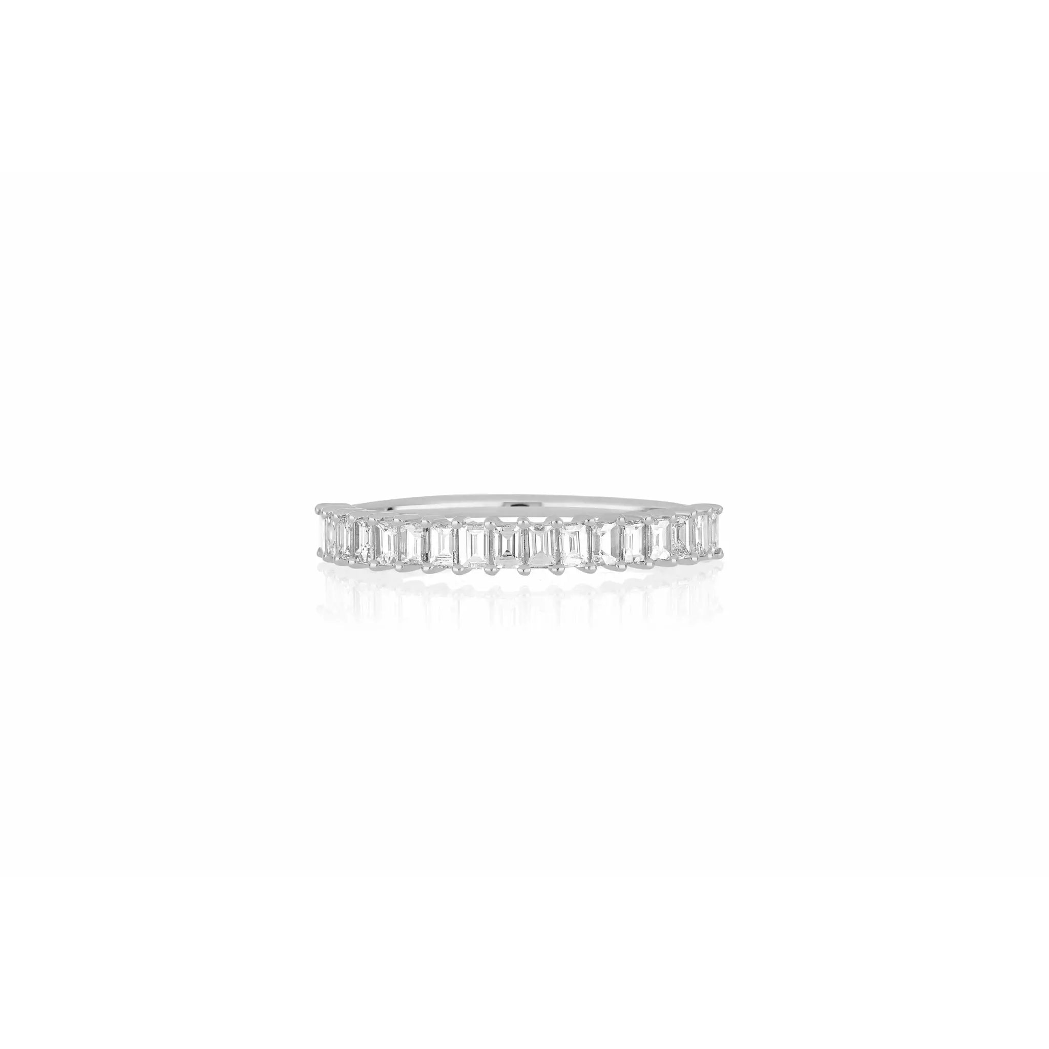 14K Diamond Baguette Stacking Ring - Lulu Designs Jewelry